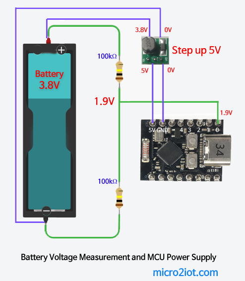 [스마트홈] 리튬 이온 배터리 전압 측정하기 (분압 저항 & 마이크로파이썬)