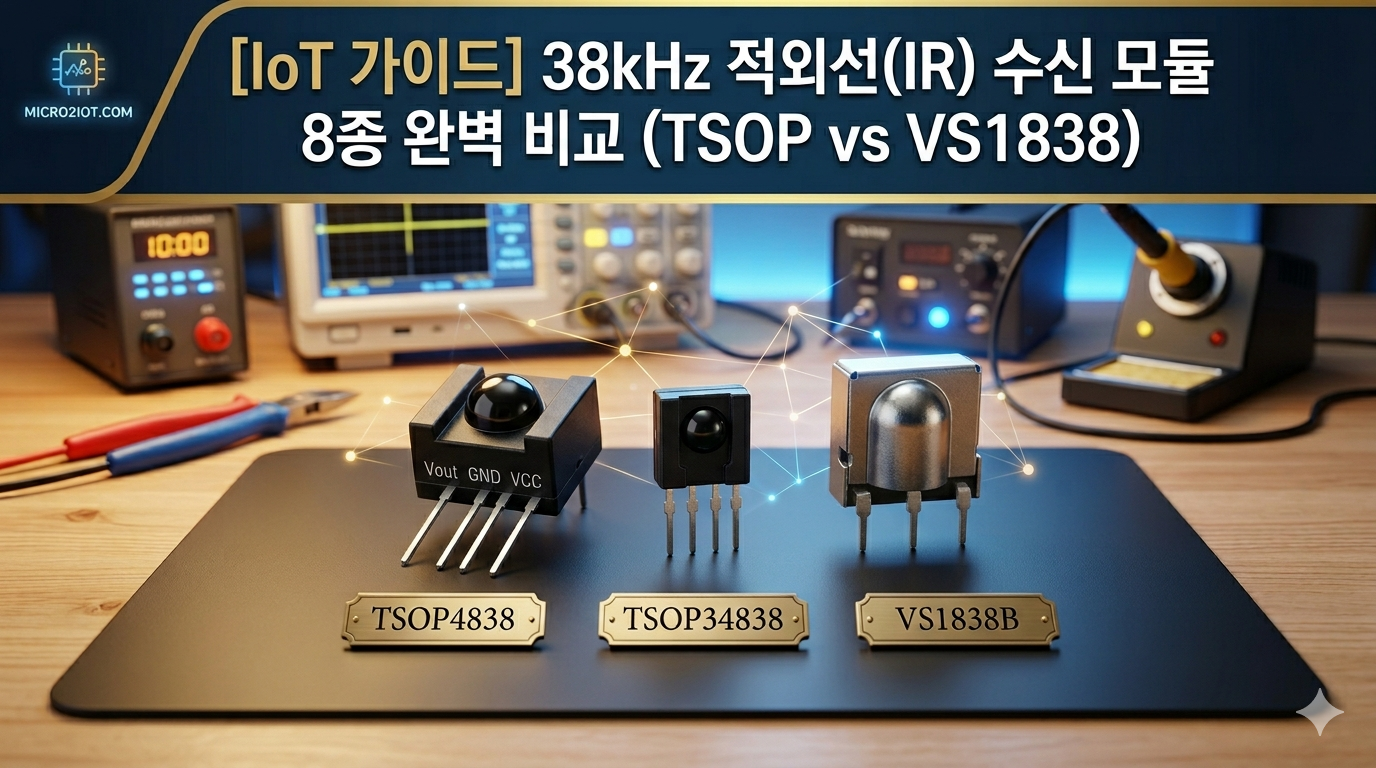 38kHz 적외선(IR) 수신 모듈 8종 비교
