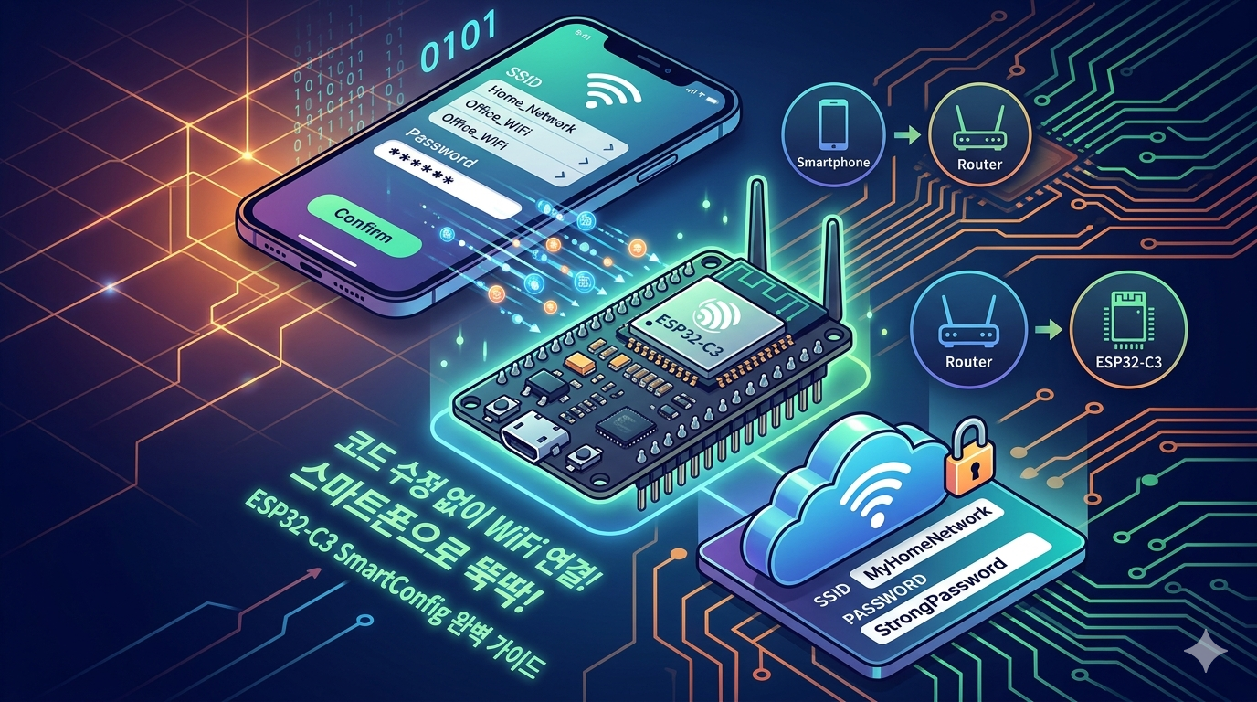 ESP32-C3 SmartConfig: 스마트폰 앱으로 WiFi 정보를 전달하는 방법