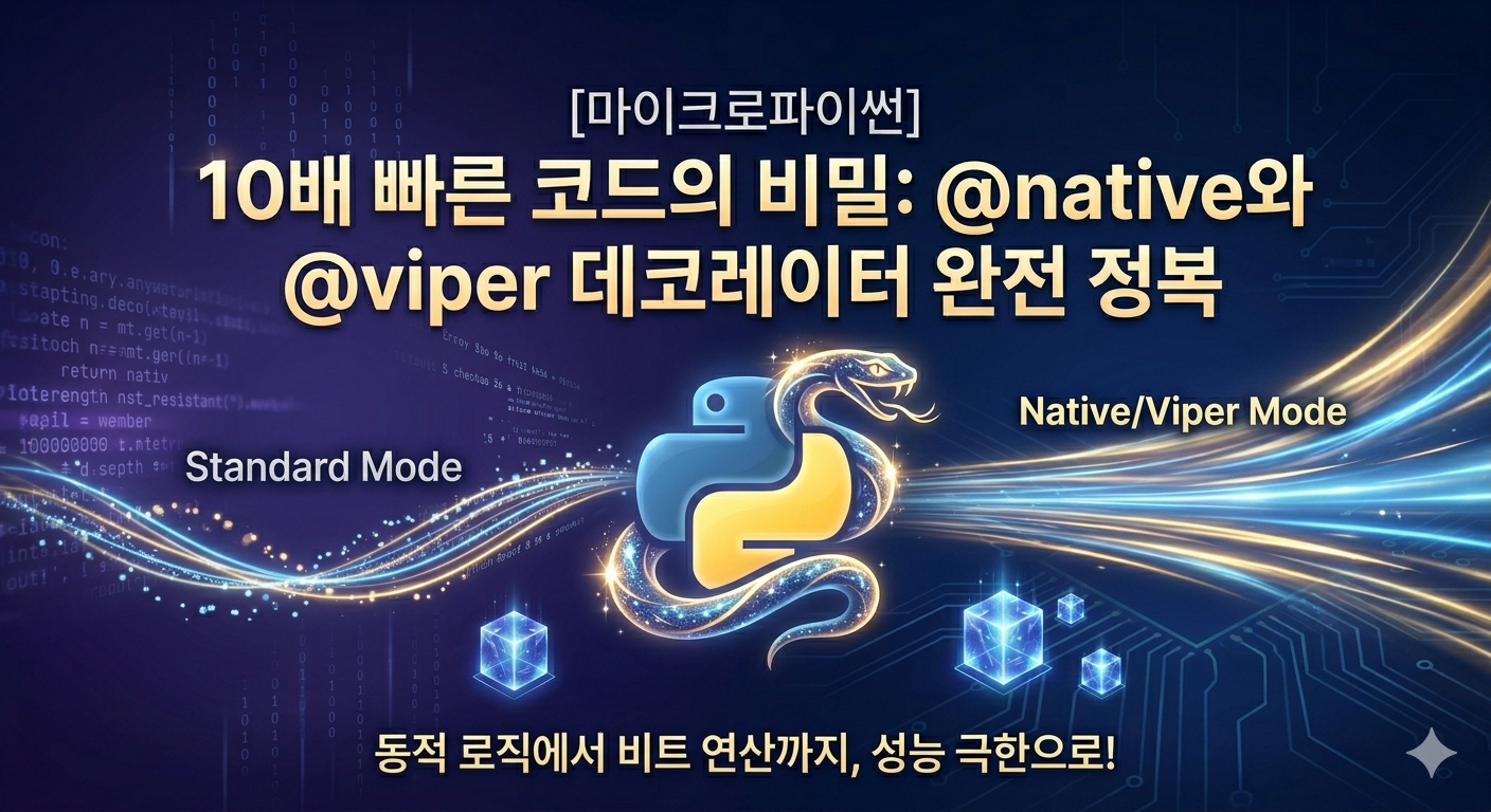 마이크로파이썬 속도 2배~15배 올리는 마법의 한 줄?