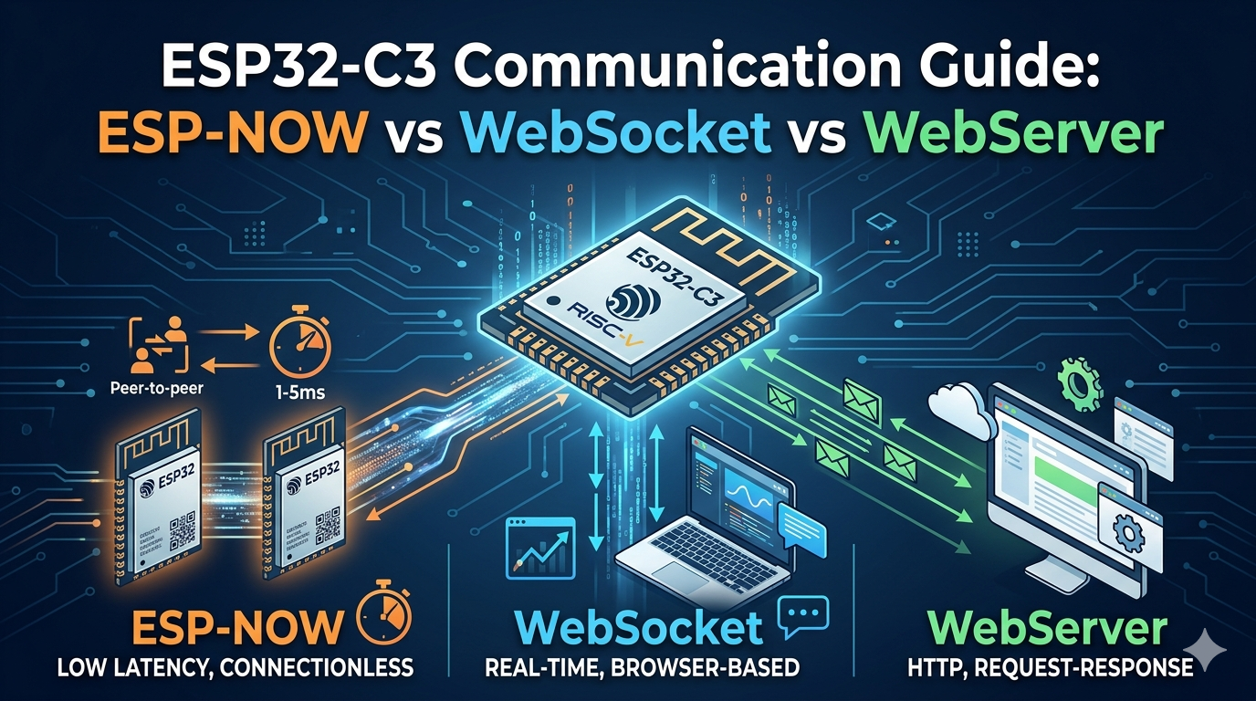 ESP32-C3 통신 가이드: ESP-NOW vs WebSocket vs WebServer,  프로젝트에 최적인 선택은?