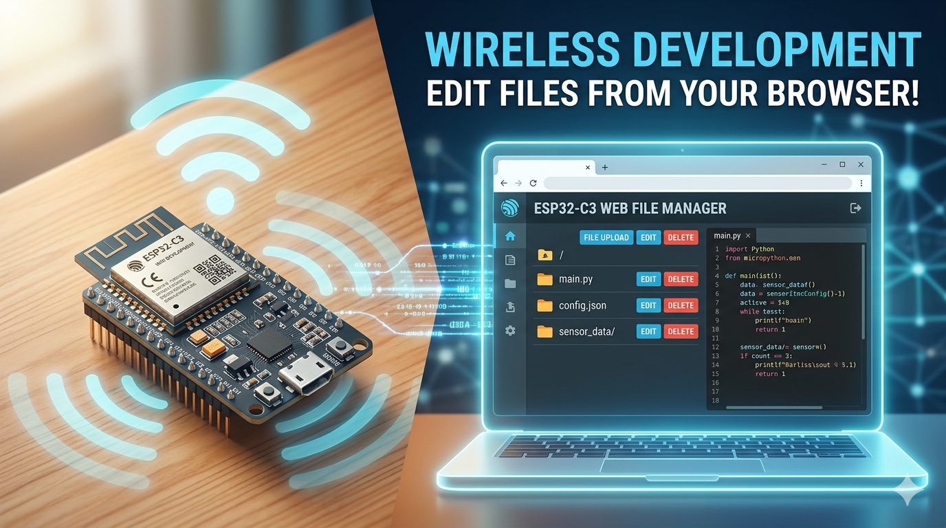 ESP32-C3 Mini로 구축하는 스마트한 무선 개발 환경: 웹 파일 탐색기 및 편집기 만들기