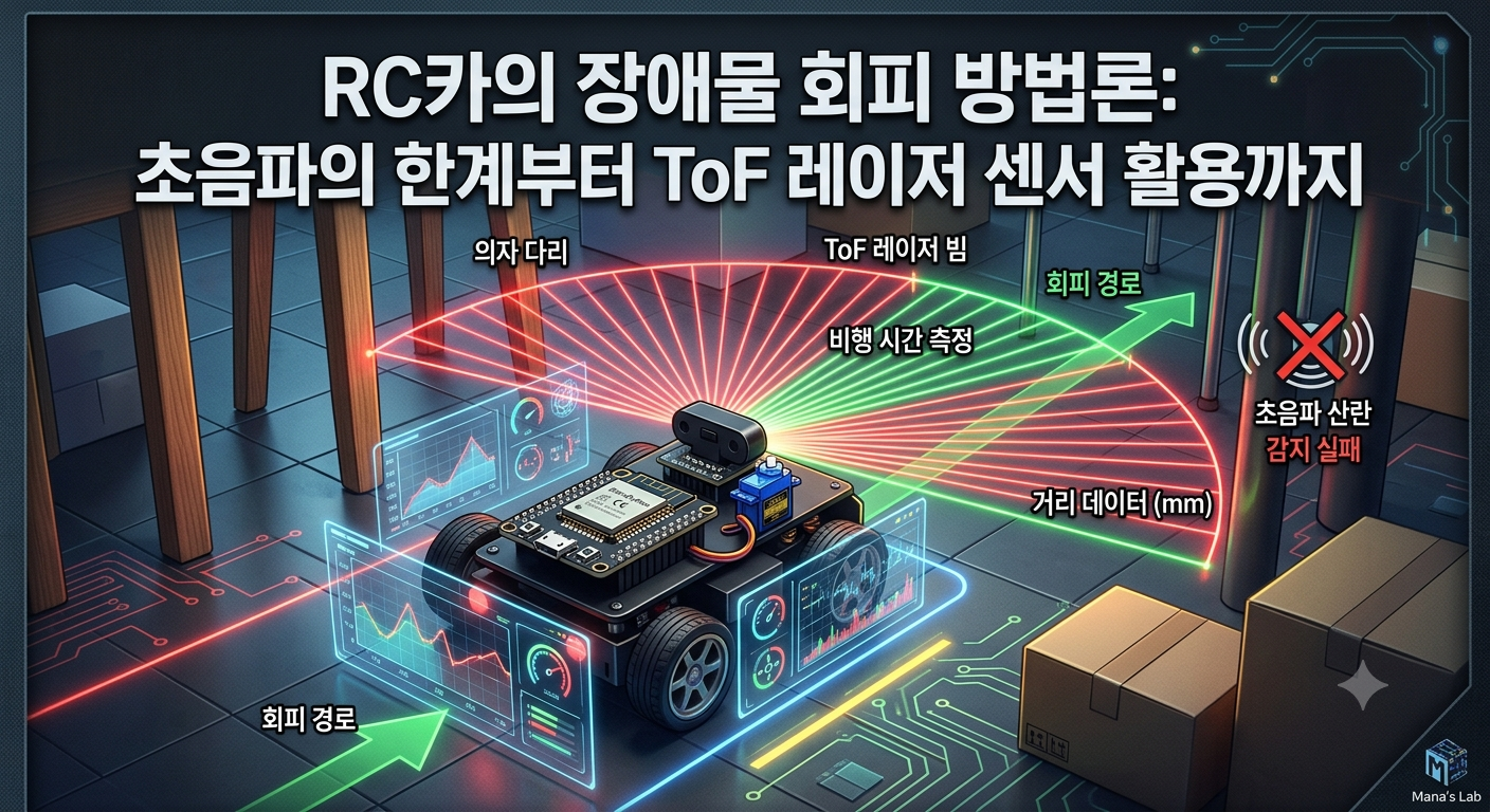 [Embedded/IoT] RC카 자율주행 장애물 회피 방법론: 초음파의 한계부터 ToF 레이저 센서 활용까지